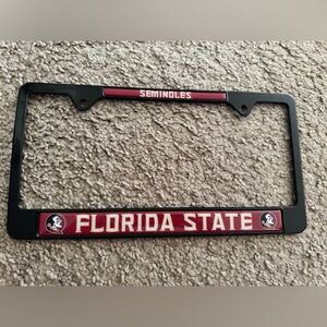 Florida State Seminoles 12" x 6" Black License Plate Frame